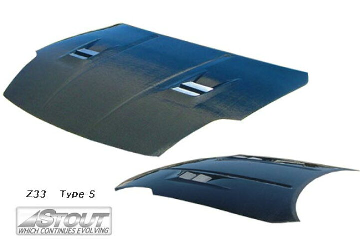 楽天市場】【 フェアレディZ Z33 前期型用 】 STOUT エアロボンネット 