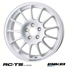 【 ENKEI Sports RC-T5 for TARMAC 】 15インチ 6.0J 4H-100 +38 ホワイト 1本 (エンケイ スポーツ 軽量ホイール)