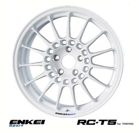 【 ENKEI Sports RC-T5 for TARMAC 】 18インチ 9.0J 5H-114.3 +40 ホワイト 1本 (エンケイ スポーツ 軽量ホイール IRS MOTOR SPORT)