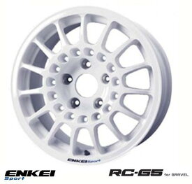 【 ENKEI Sports RC-G5 for GRAVEL 】 15インチ 6.5J 5H-114.3 +35 ホワイト 1本 (エンケイ スポーツ 軽量ホイール IRS MOTOR SPORT)