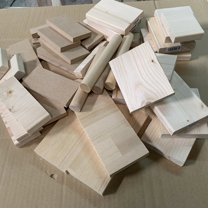 楽天市場】木材 端材セット 80サイズ DIY 工作 自由研究に最適 天然木 