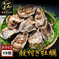 北海道厚岸産 特大殻付き牡蠣 15個入り 牡蠣 カキ かき 生牡蠣 生カキ 刺身 お歳暮 御歳暮 贈答用 御祝 …