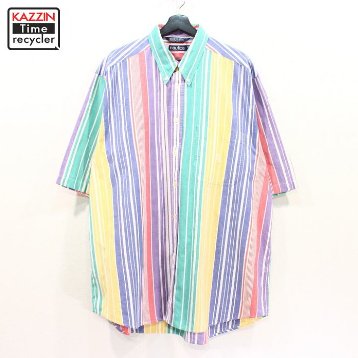 楽天市場】90s ノーティカ マルチストライプ 半袖 ボタンダウン シャツ 古着 ☆ XLサイズ : Vintage古着屋 KAZZINTimerecycler 楽天市場】90s ノーティカ マルチストライプ 半袖 ボタンダウン シャツ 古着 ☆ XLサイズ : Vintage古着屋 KAZZINTimerecycler