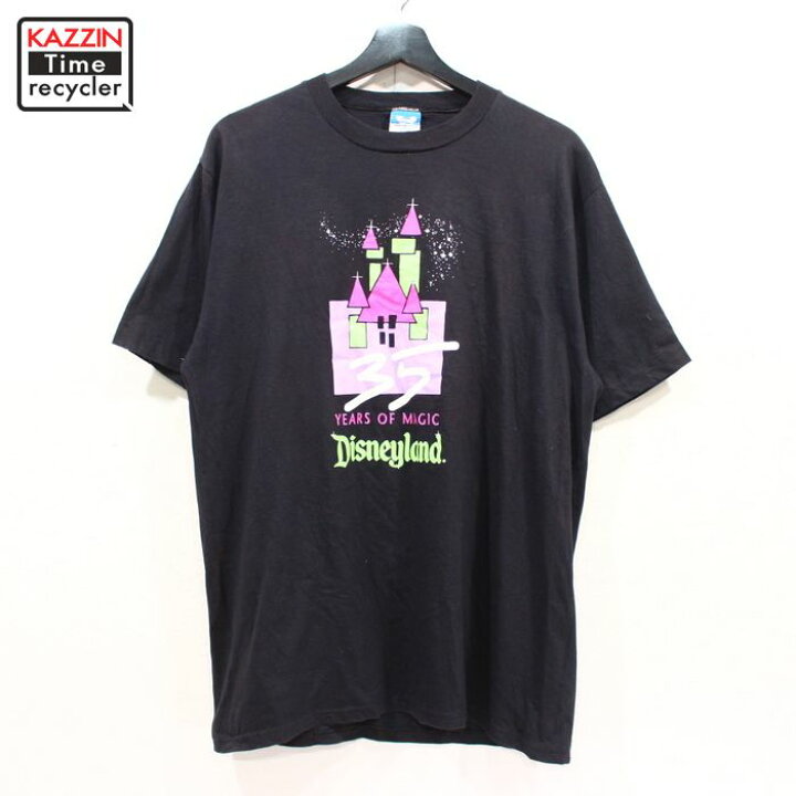 楽天市場 90s Usa製 Disney ディズニーランド 35周年 半袖 プリント Tシャツ 古着 Mサイズ ブラック Vintage古着屋 Kazzintimerecycler