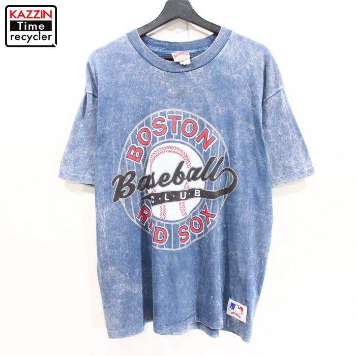古着 90s USA製 MLB ボストン レッドソックス ストーンウォッシュ 半袖 Tシャツ ☆ 表記XLサイズ ネイビー -  www.edurng.go.th