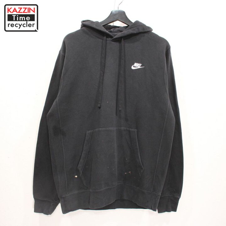 楽天市場 古着 Nike ナイキ ワンポイントロゴ スウェット パーカー 表記mサイズ ブラック ぽっきり Vintage古着屋 Kazzintimerecycler