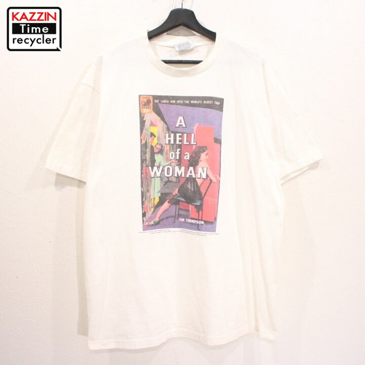 楽天市場 90s Usa製 ジム トンプスン A Hell Of A Woman セリ ノワール 半袖 プリントtシャツ 映画t 小説 古着 表記lサイズ ホワイト Vintage古着屋 Kazzintimerecycler