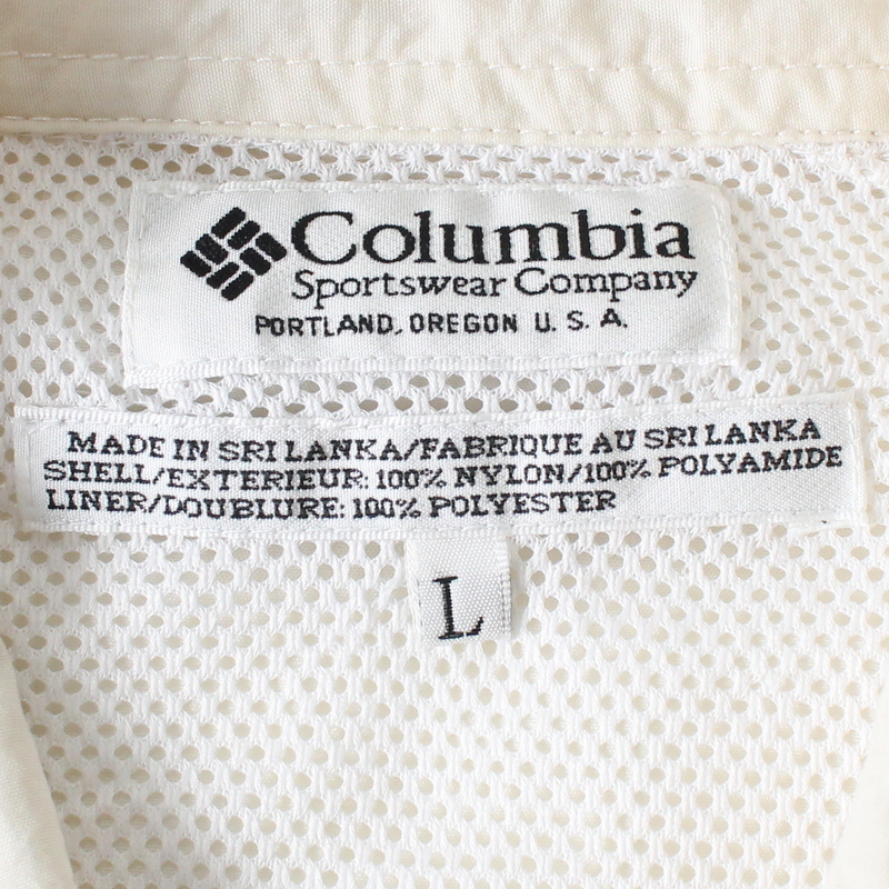 90s コロンビア Columbia PFG 半袖 フィッシングシャツ 古着 ★ 表記Lサイズ ビッグサイズ オーバーサイズ ホワイト |  Vintage古着屋 KAZZINTimerecycler