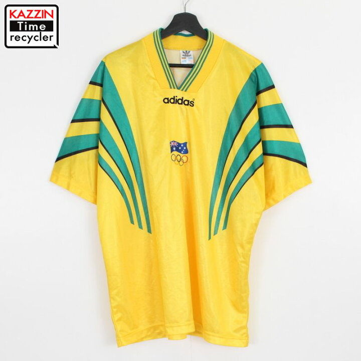 楽天市場 90s アディダス Adidas オリンピック オーストラリア代表 ゲームジャージ ユニフォーム 古着 表記lサイズ ビッグサイズ オーバーサイズ イエロー グリーン Vintage古着屋 Kazzintimerecycler