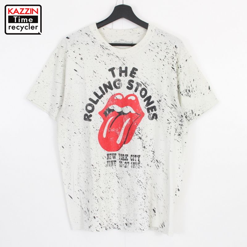 00s ローリングストーンズ The Rolling Stones ロゴプリント 半袖 バンドＴシャツ 古着 ☆ 表記Lサイズ ホワイト -  edurng.go.th