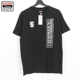 P10倍! DEAD STOCK 00s ハーレーダビッドソン HARLEY DAVIDSON 半袖Tシャツ 古着 ★ 表記Lサイズ ブラック