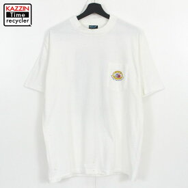 90s USA製 Pusser's ビールT 半袖Tシャツ 古着 ★ 表記XLサイズ ホワイト