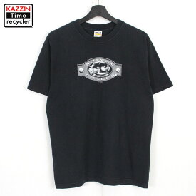 00s Anvil プリント 半袖Tシャツ 古着 ★ 表記Mサイズ ブラック