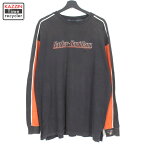 00s ハーレーダビッドソン HARLEY DAVIDSON 長袖Tシャツ 古着 ★ メンズ 表記XLサイズ ブラック