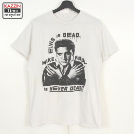 00s エルビスプレスリー Elvis Presley 半袖Tシャツ 古着 ★ メンズ 表記Lサイズ ホワイト