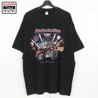 00s USA製 ハーレーダビッドソン HARLEY DAVIDSON 半袖Tシャツ 古着 ★ メンズ 表記XXLサイズ ブラック