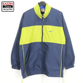 P10倍! 90s ナイキ NIKE 蛍光 ナイロンジャケット 古着 ★ メンズ 表記XLサイズ マルチカラー