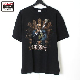 00s B.B.キング B.B.KING Anvil バンドTシャツ 古着 ★ メンズ 表記XLサイズ ブラック