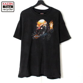 P10倍! 00s ハーレーダビッドソン HARLEY DAVIDSON 半袖Tシャツ 古着 ★ メンズ XL~サイズ相当 ビッグサイズ オーバーサイズ ブラック