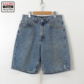 P10倍! 90s ヴィンテージ リーバイス Levi's 505 デニム ショートパンツ 古着 ★ メンズ 表記32サイズ ブルー