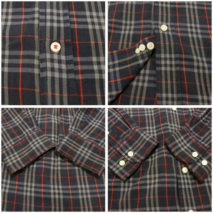 楽天市場】90s ヴィンテージ バーバリー BURBERRY チェック柄 ボタン  