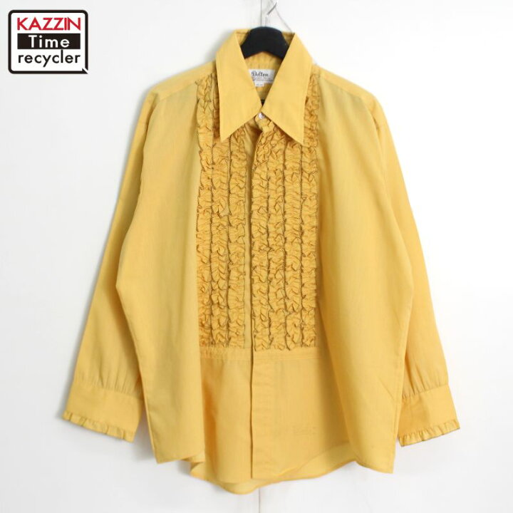 楽天市場】70s ヴィンテージ Delton ドレスシャツ フリル 長袖シャツ 