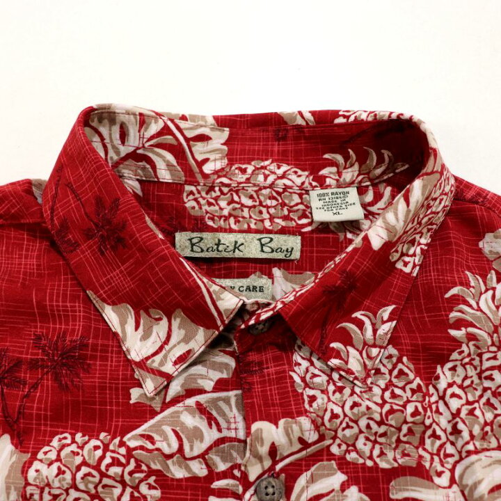 楽天市場】90s ヴィンテージ Batik Bay パイナップル柄 アロハシャツ 