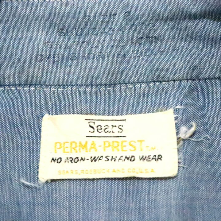 楽天市場】70s ヴィンテージ シアーズ Sears シャンブレー 半袖ワーク  