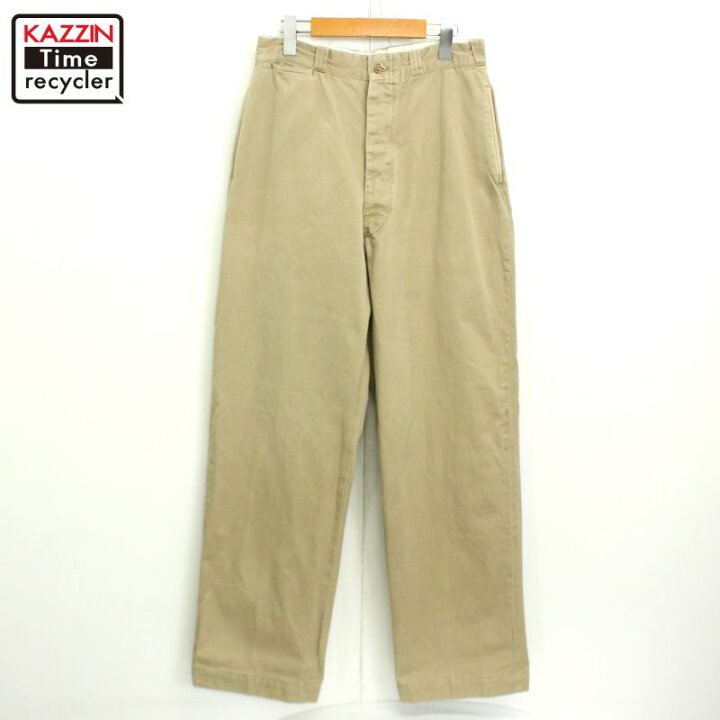 50s US ARMY アーミーチノ 軍チノ ボタンフライ vintage｜チノパン