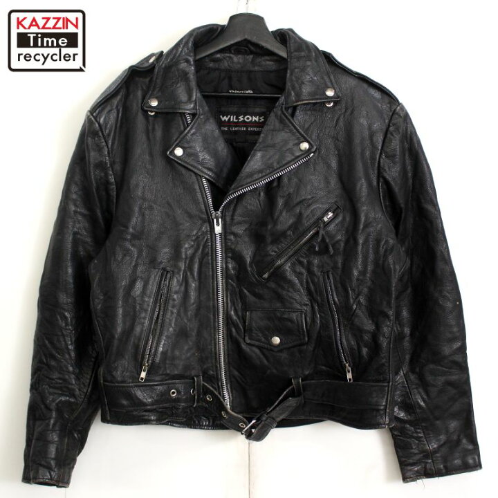 楽天市場】80s ヴィンテージ WILSONS ダブルライダースジャケット 古着 