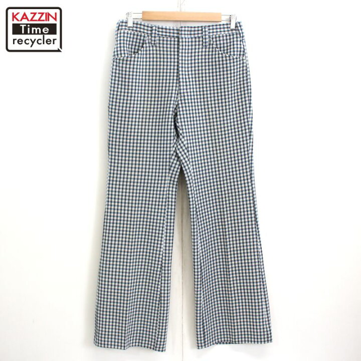 楽天市場】70s ヴィンテージ HAGGAR チェック柄 フレア スラックス 