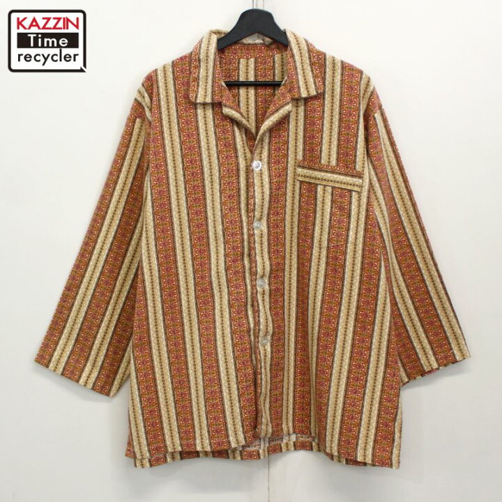 楽天市場】70s ヴィンテージ ストライプ柄 パジャマシャツ 古着 
