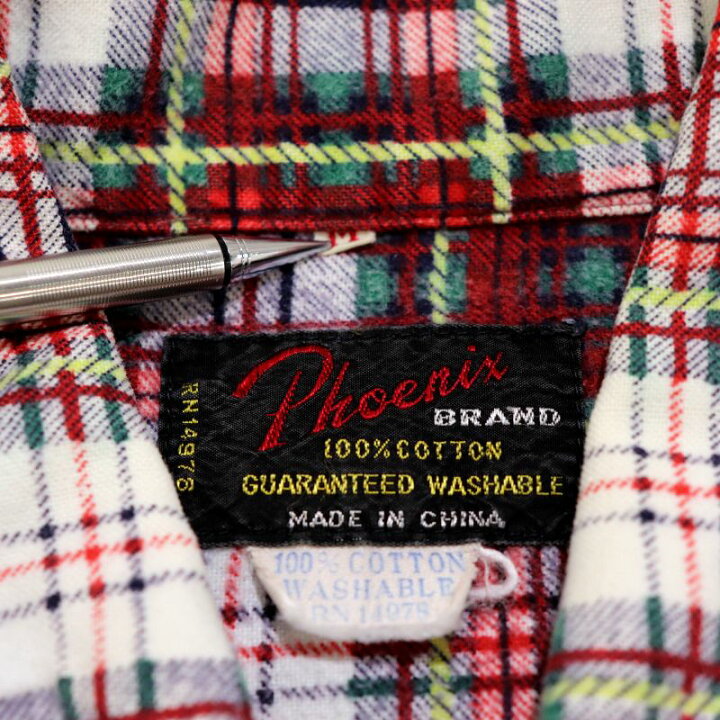楽天市場】70s ヴィンテージ Phoenix チェック柄 プリント ライトネル 