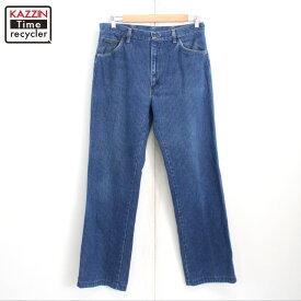 70s USA製 ヴィンテージ fedgefield ストライプ柄 ストレート デニムパンツ 古着 ★ メンズ Lサイズ相当 ブルー