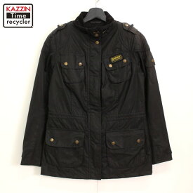 00s バーブァー Barbour 裏地フリース インターナショナル オイルドジャケット 古着 ★ レディース Sサイズ相当 ブラック