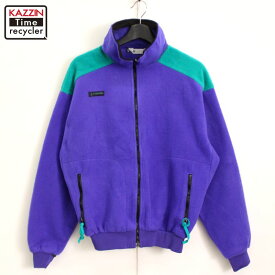 80s USA製 ヴィンテージ コロンビア Columbia フリースジャケット 古着 ★ メンズ 表記Mサイズ パープル