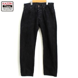 00s リーバイス Levi's 無地 501 ストレート ブラック デニムパンツ 古着 ★ メンズ Mサイズ相当