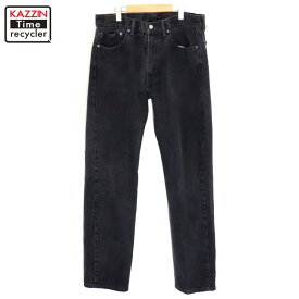 【中古】00s リーバイス Levi's 505 デニムパンツ 古着 メンズ XLサイズ相当 ビッグサイズ オーバーサイズ ブラック