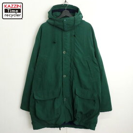 【中古】90s USA製 ヴィンテージ エディー・バウアー Eddie Bauer 裏地フリース マウンテンパーカー 古着 メンズ 表記Lサイズ グリーン
