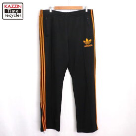 【中古】00s アディダス adidas 3ストライプ ジャージ トラックパンツ 古着 メンズ 表記XLサイズ ブラック