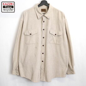 【中古】00s セントジョンズベイ STJOHN'SBAY コットン 長袖シャツ 古着 メンズ 表記XLサイズ ベージュ