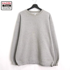 【中古】90s USA製 ヴィンテージ アディダス adidas スウェット トレーナー 古着 メンズ 表記XLサイズ グレー