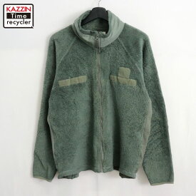【中古】00s USA製 民間品 U.S.ARMY level3 POLARTEC フリース フリースジャケット 古着 メンズ Lサイズ相当 カーキ