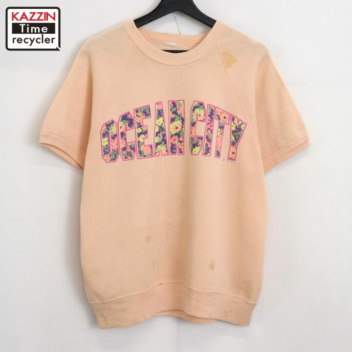 60s サーモンピンク 半袖 sweat 楽天市場】【中古】90s ヴィンテージ 