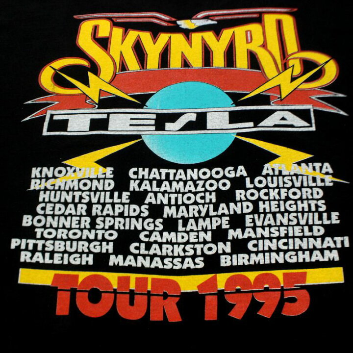 楽天市場】【中古】90s ヴィンテージ Lynyrd Skynyrd×Tesla バンドT 