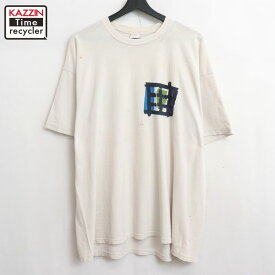 【中古】90s ヴィンテージ アディダス adidas 半袖Tシャツ 古着 メンズ 表記XLサイズ ホワイト