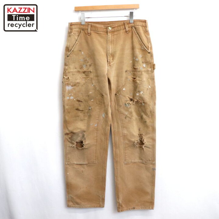 楽天市場】【中古】00s カーハート Carhartt ペンキ ダブルニー 襤褸 