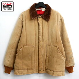 【中古】80s USA製 ヴィンテージ Walls ダック ジャケット 古着 メンズ XLサイズ相当 ビッグサイズ オーバーサイズ ブラウン