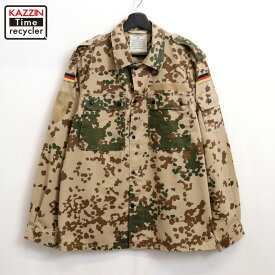 【中古】00s ドイツ軍 デザートカモ ミリタリージャケット 古着 メンズ XLサイズ相当 ビッグサイズ オーバーサイズ ブラウン