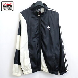 【中古】90s ヴィンテージ アディダス adidas ナイロンジャケット 古着 メンズ 表記Mサイズ ブラック